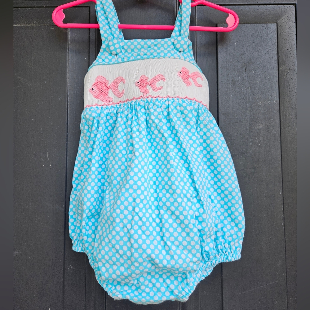Smocked Bubble with ruffle butt